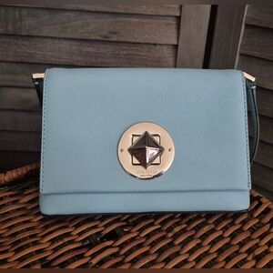 NWOT Kate Spade Light Blue Crossbody Bag with Silver Accent